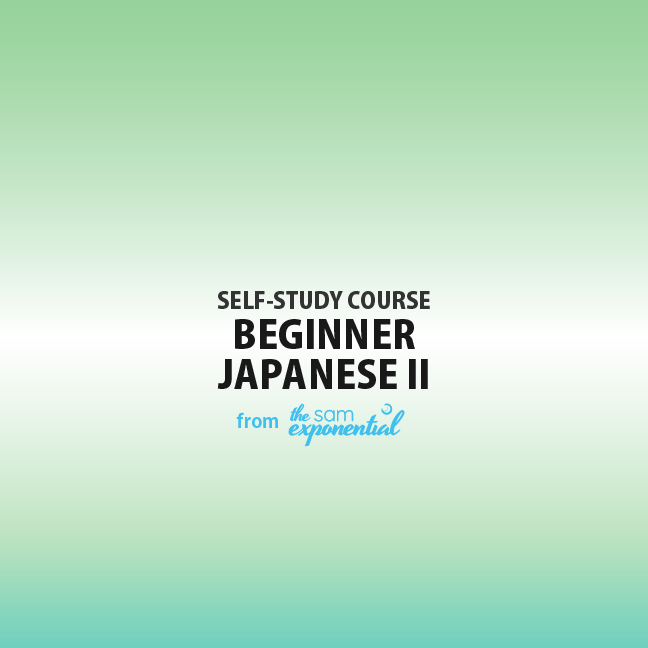 Self-Study Course Beginner Japanese II: Workbook cover